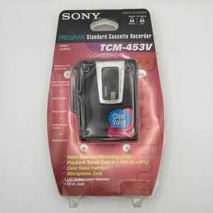 Sony Pressman TCM-453V Standard Cassette Recorder VOR Clear Voice New In Package